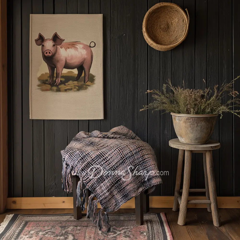 Donna Sharp Heritage Woven Throw (Salmon) New