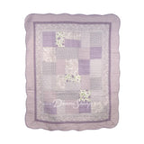 Lavender Rose Cotton Quilted Bedding Throw
