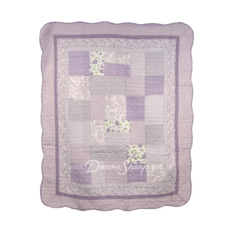 Lavender Rose Cotton Quilted Bedding Throw