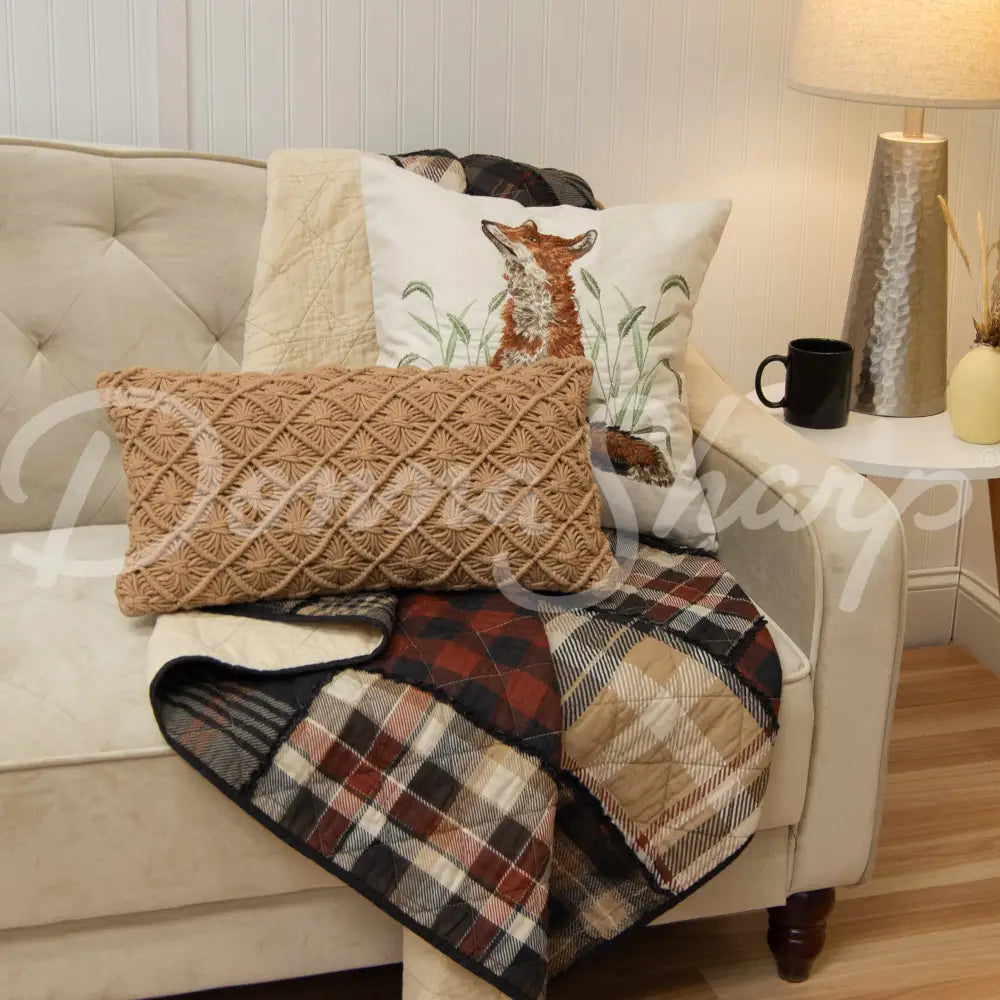 Donna Sharp Lj Plaid 3Pc Cotton Pieced Quilt Set New