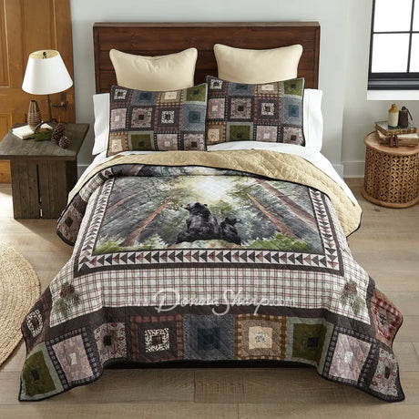Donna Sharp Looking Up 3PC Quilted Bedding Set