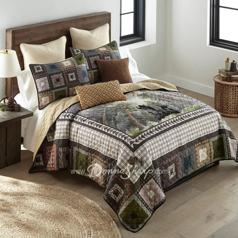 Donna Sharp Looking Up 3PC Quilted Bedding Set
