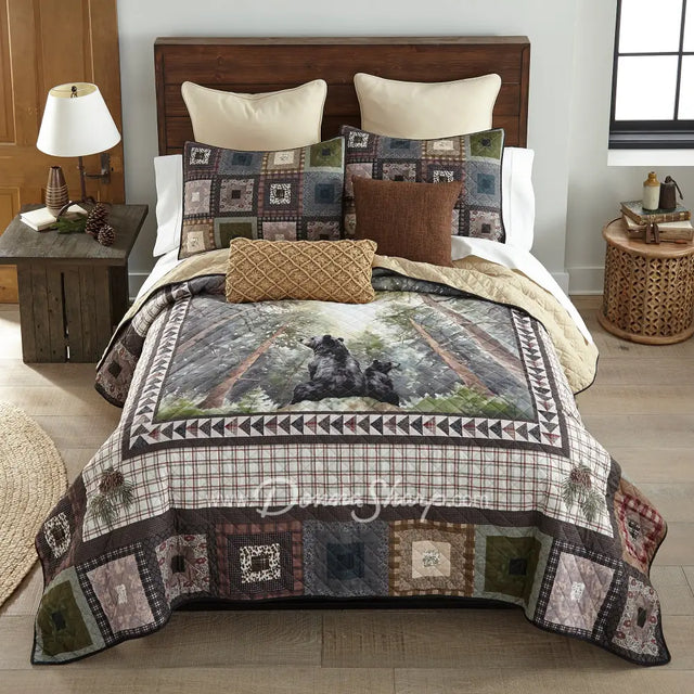 Donna Sharp Looking Up 3PC Quilted Bedding Set King Quilt Set