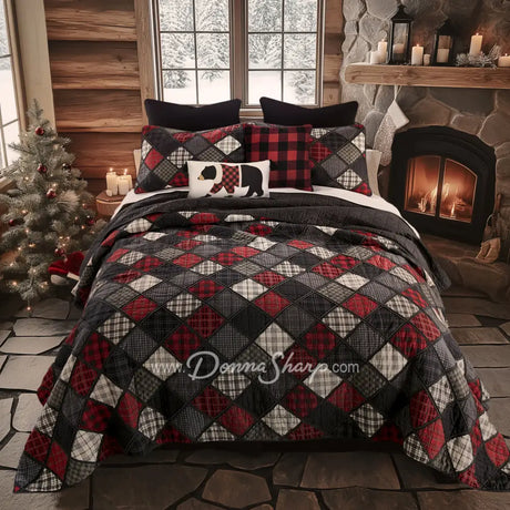 Donna Sharp Lumberjack Cotton Quilt Set Full/Queen Bedding