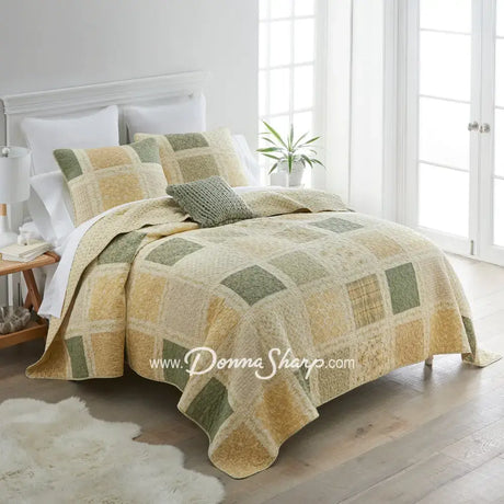 Donna Sharp Meadow Cotton Patchwork (Cal) King Quilt Set
