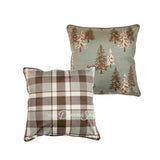 Donna Sharp Mint Patch Cotton Quilt Collection - Tree/Plaid Pillow