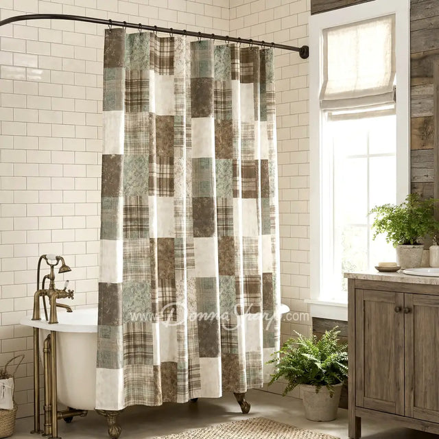 Donna Sharp Mint Patch Shower Curtain
