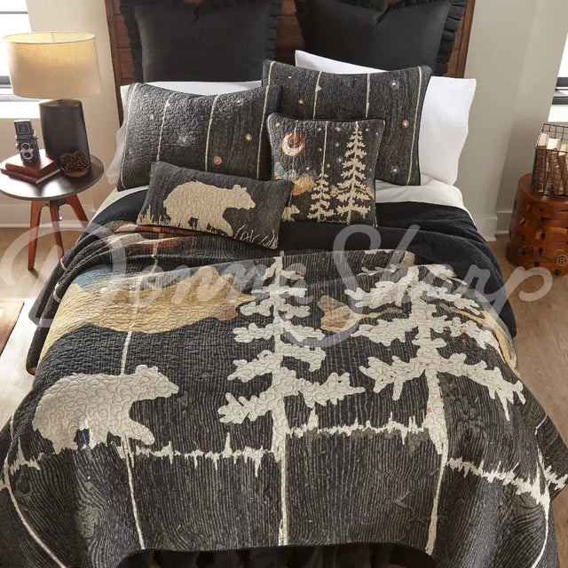 Donna Sharp Moonlit Bear Cotton Quilted Bedding