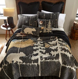 Donna Sharp Moonlit Bear Cotton Quilted Bedding King Set, Quilt + 2 Shams Bedding