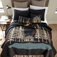 Donna Sharp Moonlit Cabin Cotton Quilted Bedding King Set, Quilt + 2 Shams Bedding