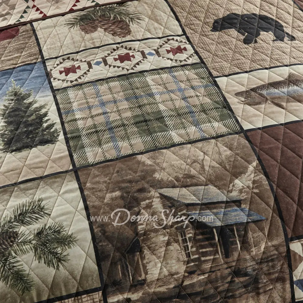 Donna Sharp Mountain Stream 3Pc Quilted Bedding Set