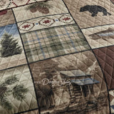 Donna Sharp Mountain Stream 3Pc Quilted Bedding Set