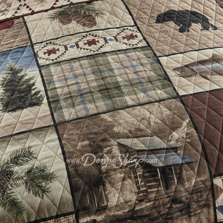 Donna Sharp Mountain Stream 3Pc Quilted Bedding Set