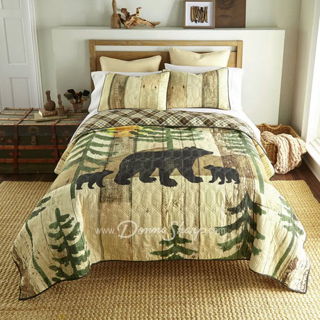 Donna Sharp Painted Bear Quilt Set Bedding