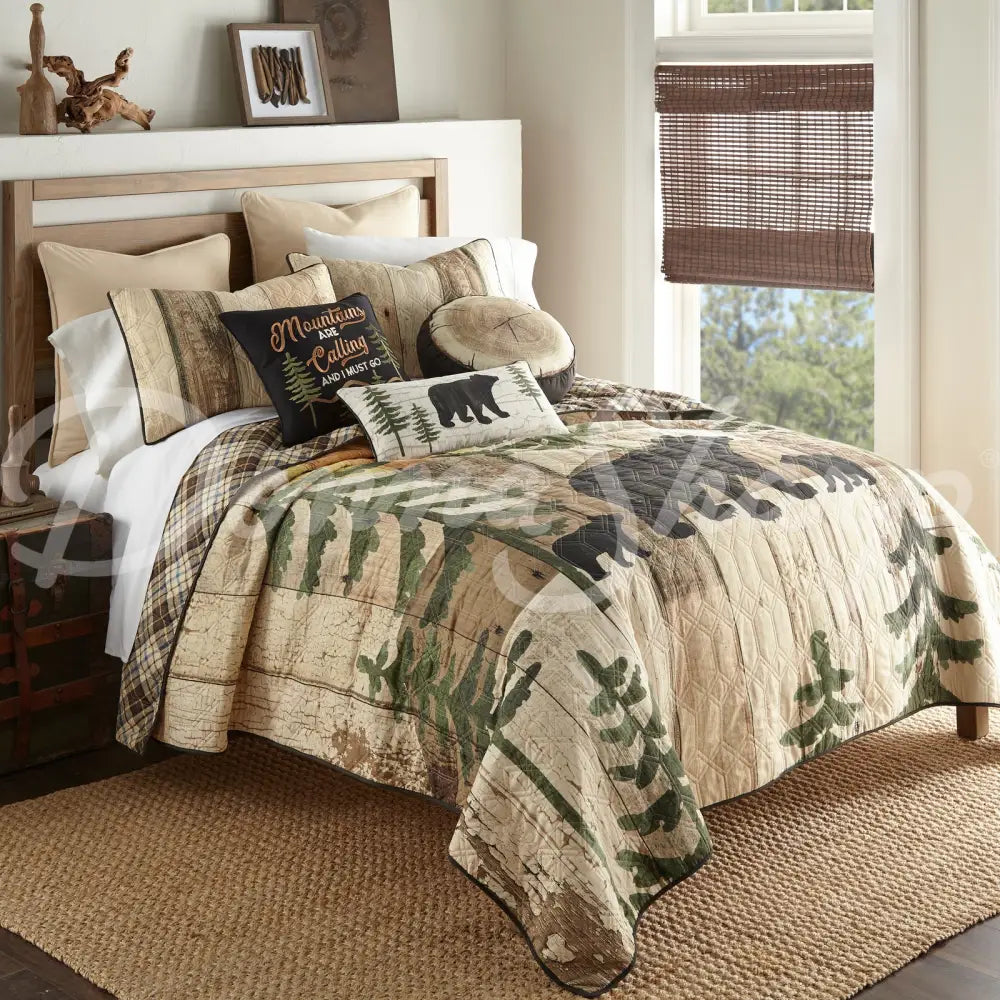 Donna Sharp Painted Bear Quilt Set Bedding