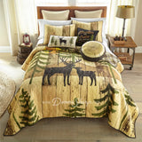 Donna Sharp Painted Deer Quilted Bedding Set Twin Set, Quilt + 1 Sham Bedding