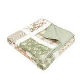 Donna Sharp Peach Rose 3pc Cotton Pieced Quilt Set New