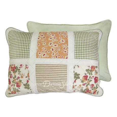 Donna Sharp Peach Rose 3pc Cotton Pieced Quilt Set New