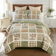 Donna Sharp Peach Rose 3pc Cotton Pieced Quilt Set Queen Set, Quilt + 2 Shams New