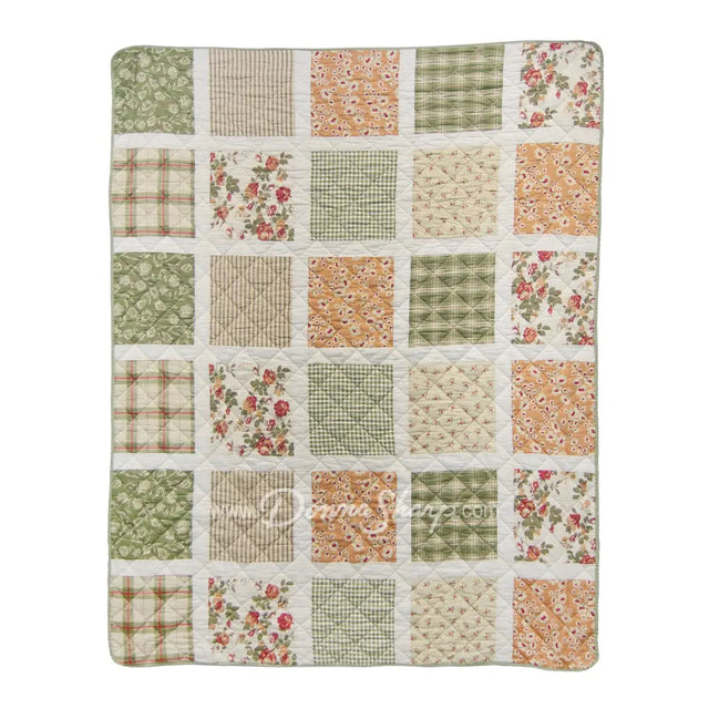 Donna Sharp Peach Rose Throw Bedding
