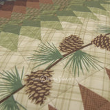 Donna Sharp Pine Circle 3pc Quilted Bedding Set New