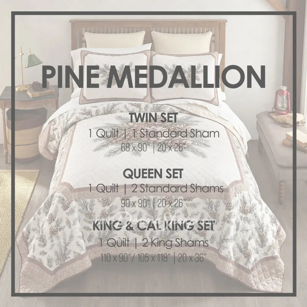Donna Sharp Pine Medallion Ultra Comfort Quilt Collection - Bedding
