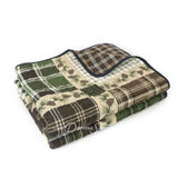 Pine Patch Quilted Throw folded