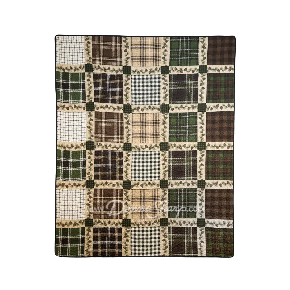 Pine Patch Quilted throw blanket
