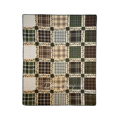 Pine Patch Quilted throw blanket