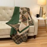 Donna Sharp Pine Star 3Pc Pieced & Embroidered Cotton Quilt Set New