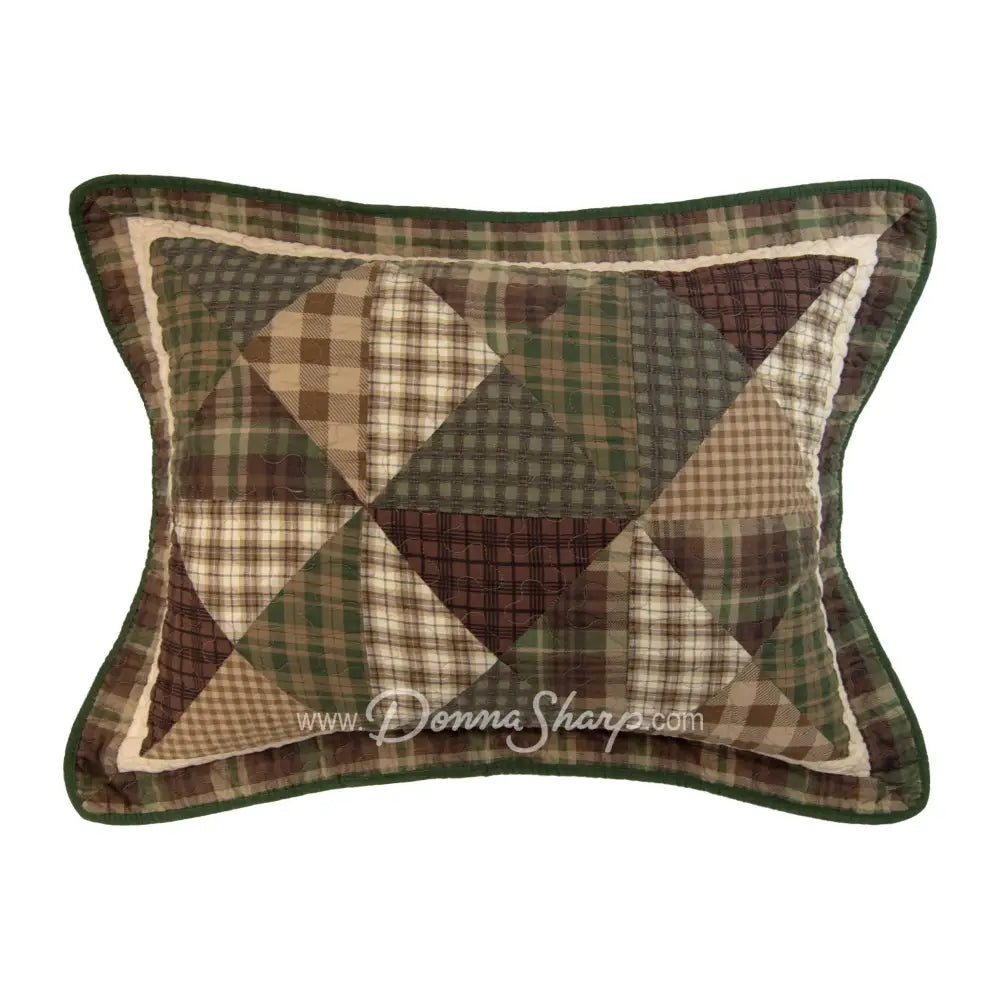 Donna Sharp Pine Star 3Pc Pieced & Embroidered Cotton Quilt Set New