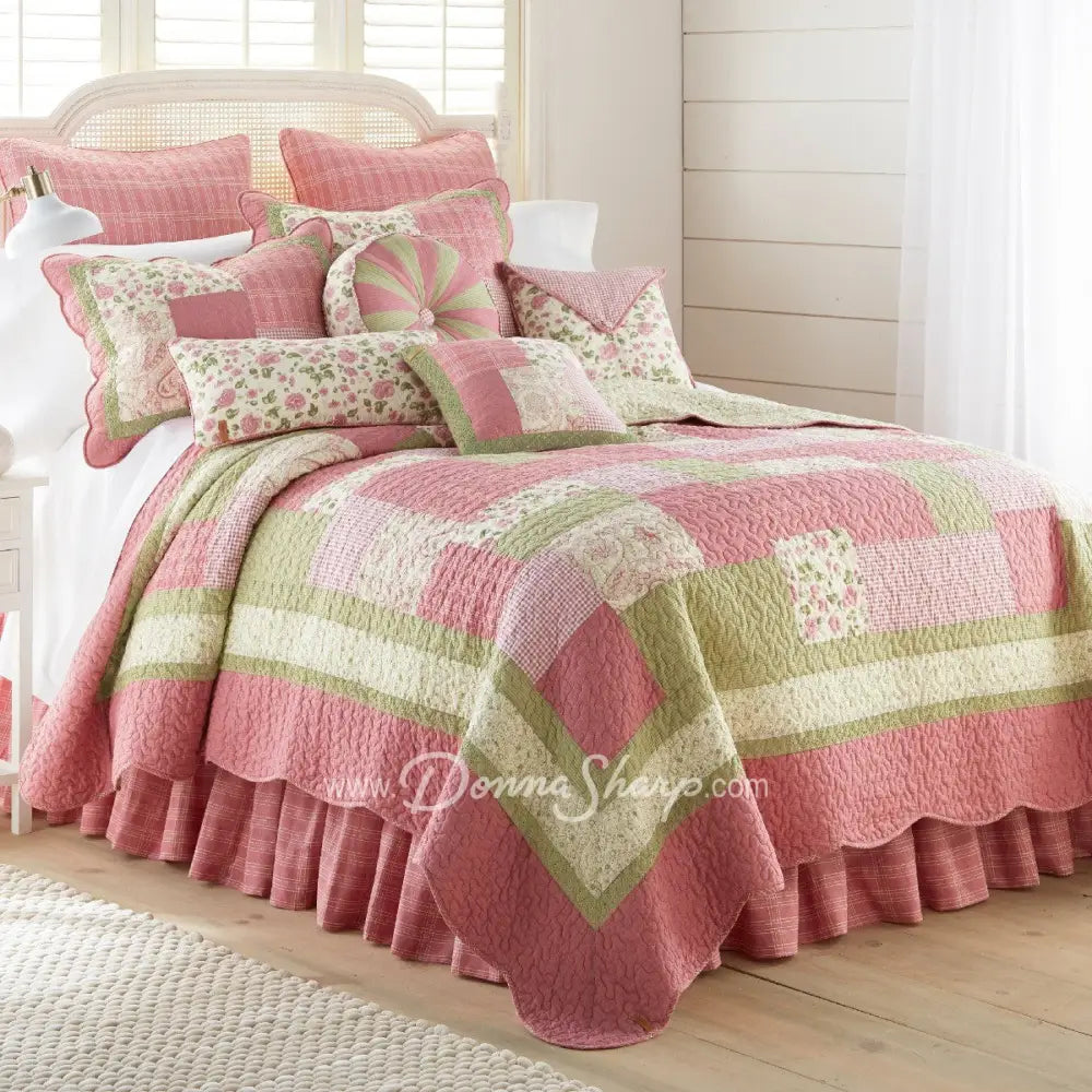 Queen Bedskirt Pink Plaid (G) Sale