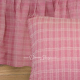 Queen Bedskirt Pink Plaid (G) Sale