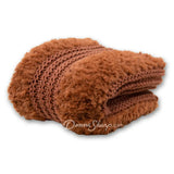 Donna Sharp Plush Knit Throws Plush Knit Rust Bedding
