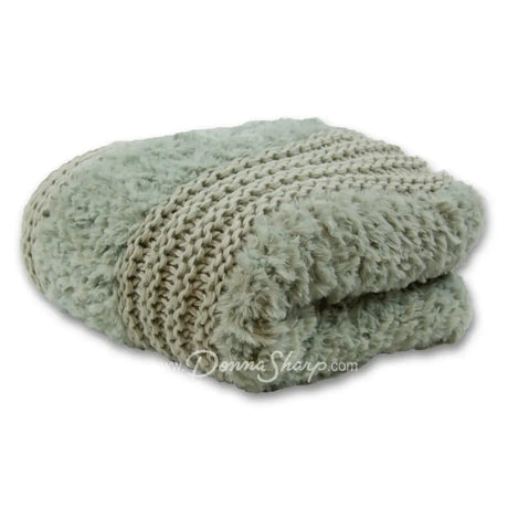 Donna Sharp Plush Knit Throws Plush Knit Sage Bedding
