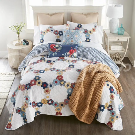 Donna Sharp Prairie 3Pc Cotton Quilt Set Bedding