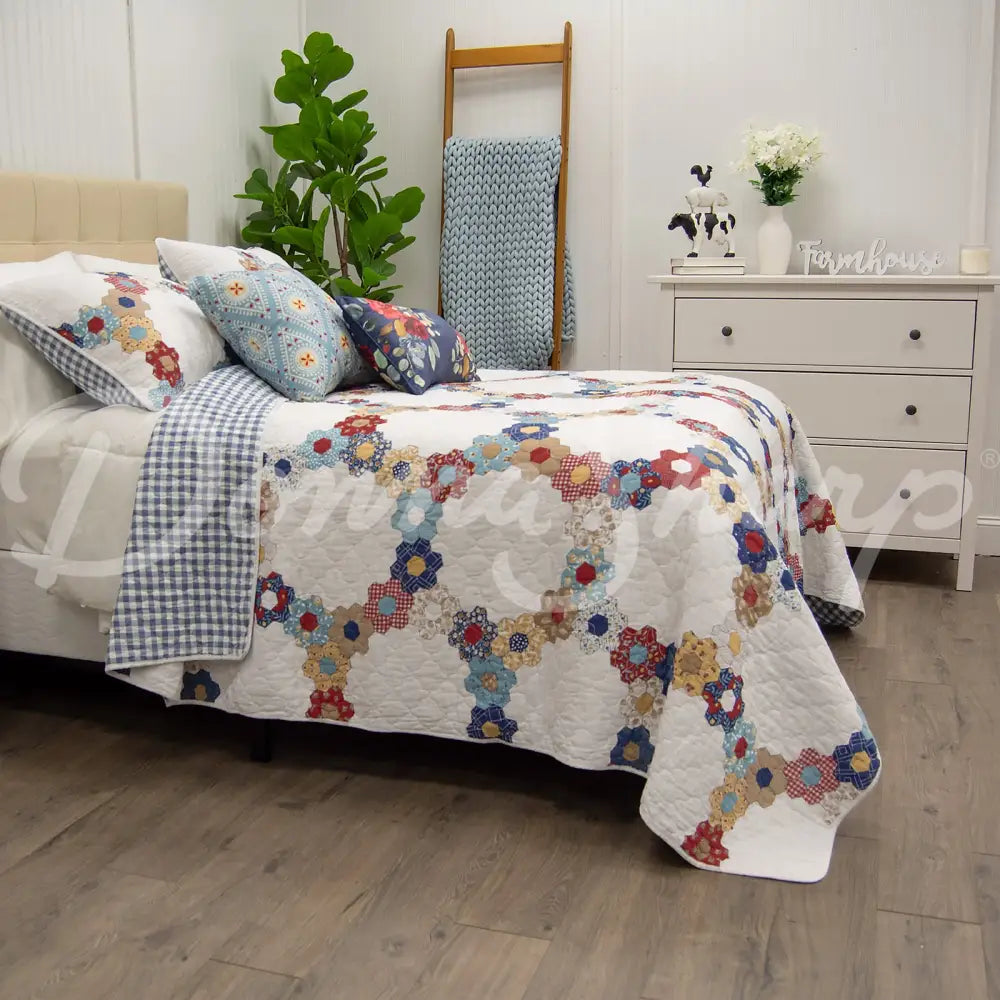 Donna Sharp Prairie 3Pc Cotton Quilt Set Bedding