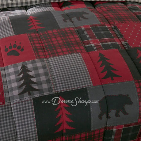 Donna Sharp Red Forest 3Pc Microfiber Comforter Bedding Set