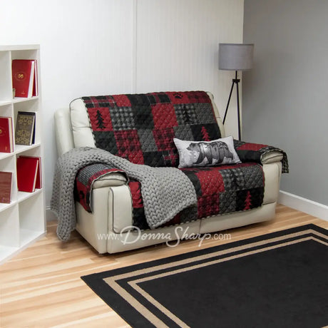 Sofa Cover, Red Forest (Loveseat)