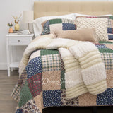 Rustic Paisley Pieced Cotton Quilt Set From Donna Sharp Queen + 2 Shams New