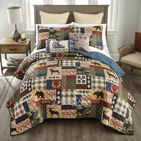 Donna Sharp Rustica Lightweight Quilted Bedding Set from Your Lifestyle King Set, Quilt + 2 Shams Bedding