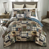 Donna Sharp Rustica Lightweight Quilted Bedding Set from Your Lifestyle - King Set, Quilt + 2 Shams - Bedding