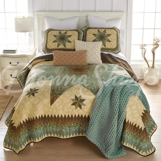 Donna Sharp Sea Breeze Star Quilt Set Bedding