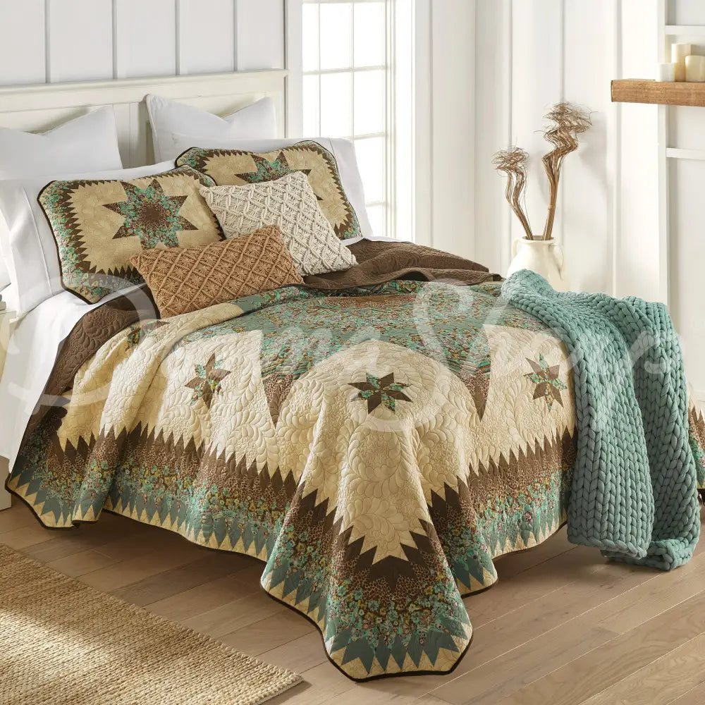 Donna Sharp Sea Breeze Star Quilt Set Bedding