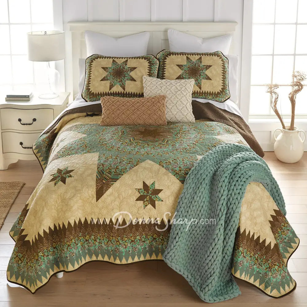 Donna Sharp Sea Breeze Star Quilt Set Bedding