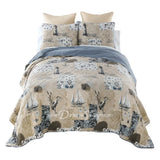 Donna Sharp Seascape Cotton Quilted Bedding Set New