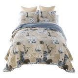 Donna Sharp Seascape Cotton Quilted Bedding Set New