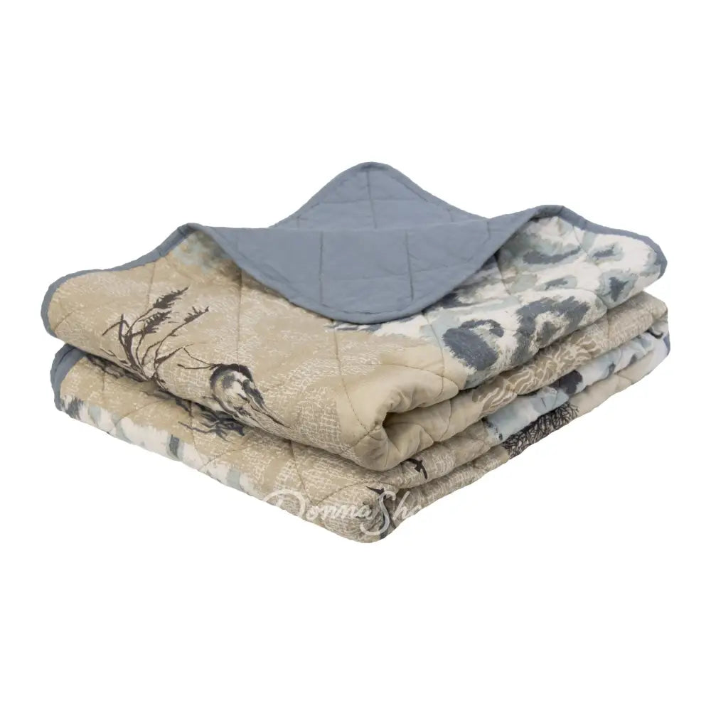 Donna Sharp Seascape Cotton Quilted Bedding Set Throw New