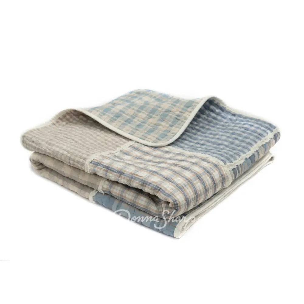 Donna Sharp Slate Cobblestone Cotton Patchwork Quilt Set Bedding