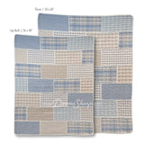 Donna Sharp Slate Cobblestone Cotton Patchwork Quilt Set Bedding